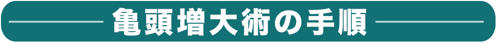 亀頭増大術の手順